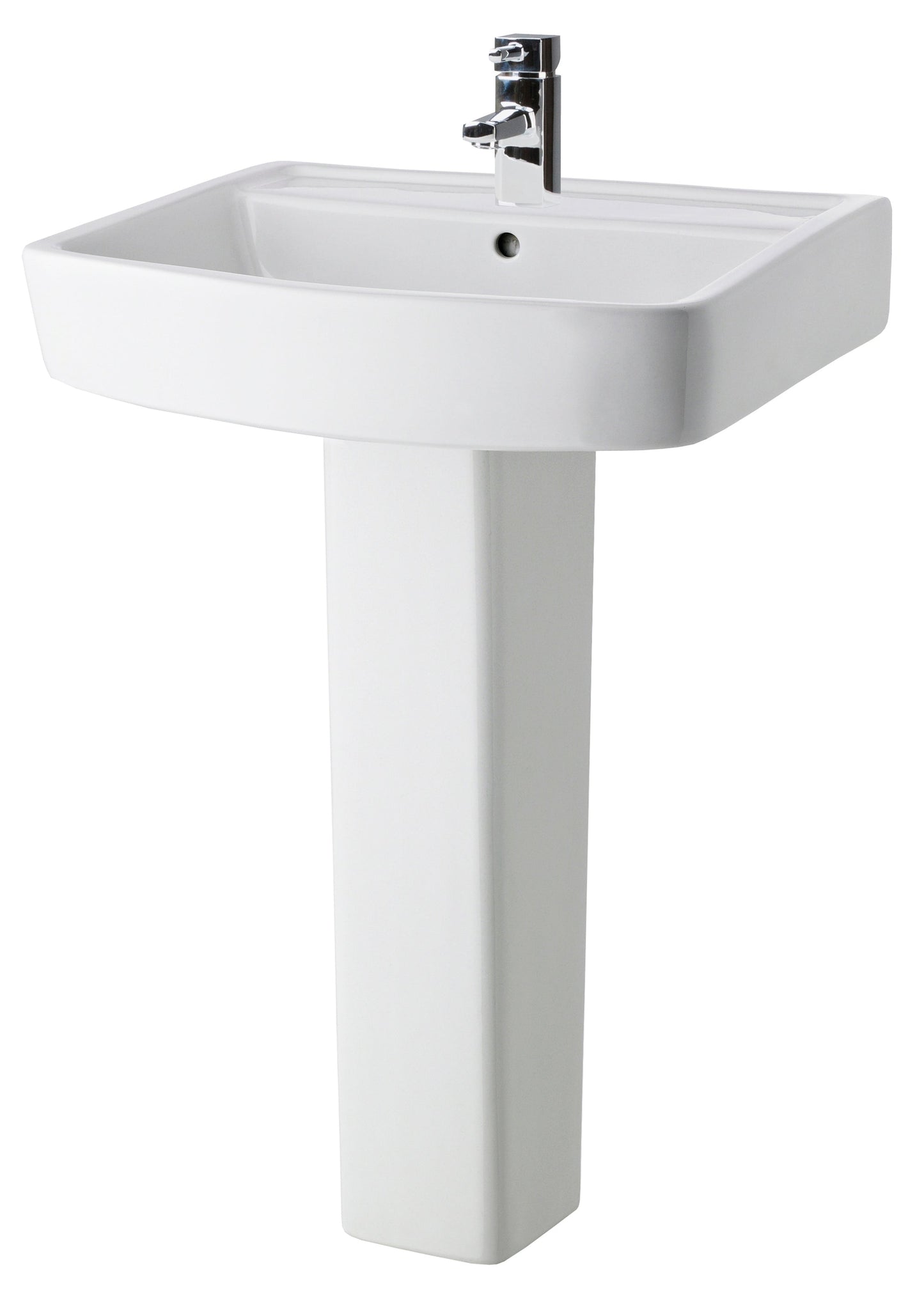 Nuie Bliss 520mm 1TH Basin & Pedestal