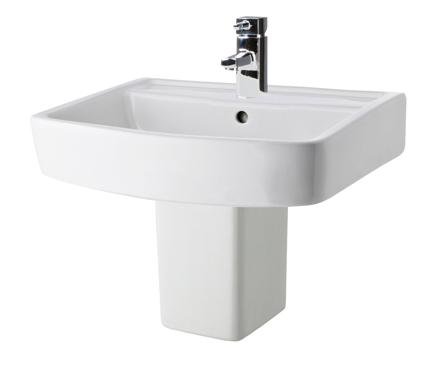 Nuie Bliss 520mm 1TH Basin & Semi Pedestal