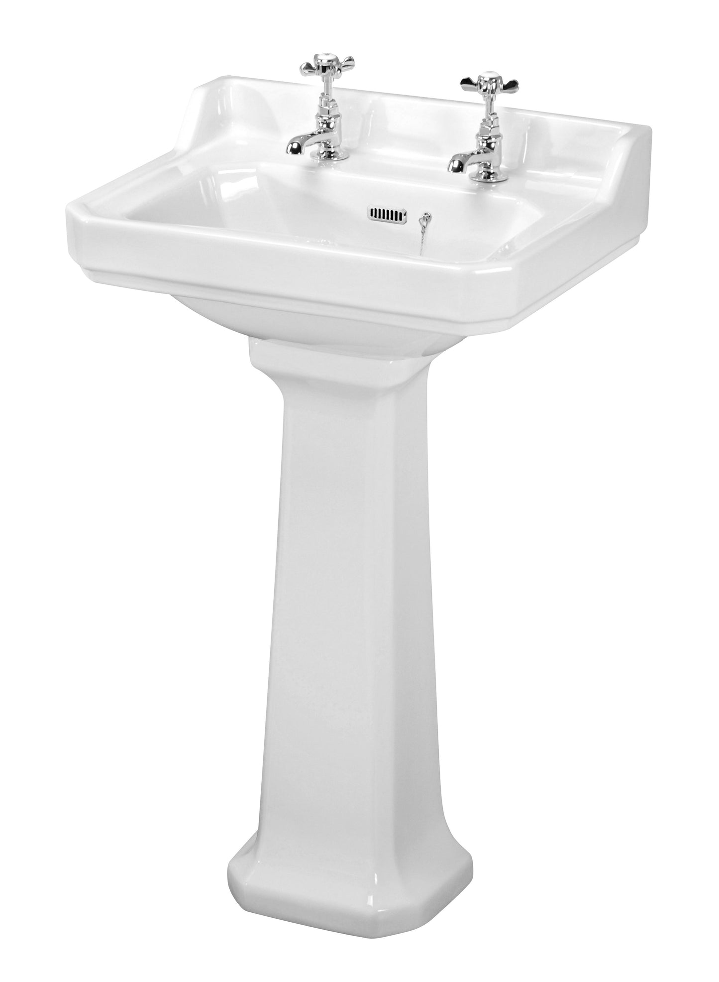 Nuie Carlton 560mm 2TH Basin & Pedestal