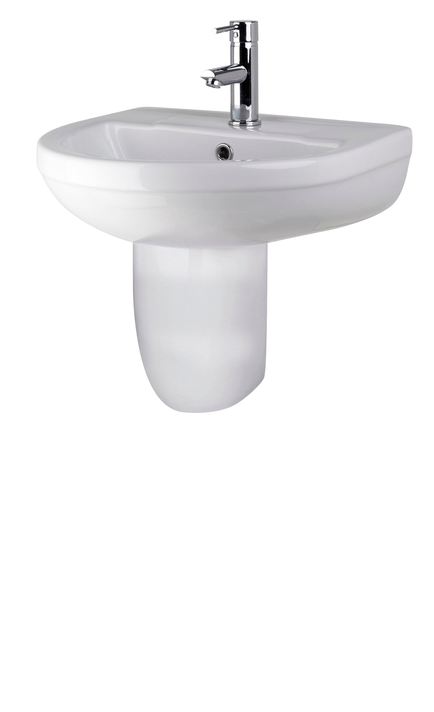 Nuie Harmony 500mm 1TH Basin & Semi Pedestal