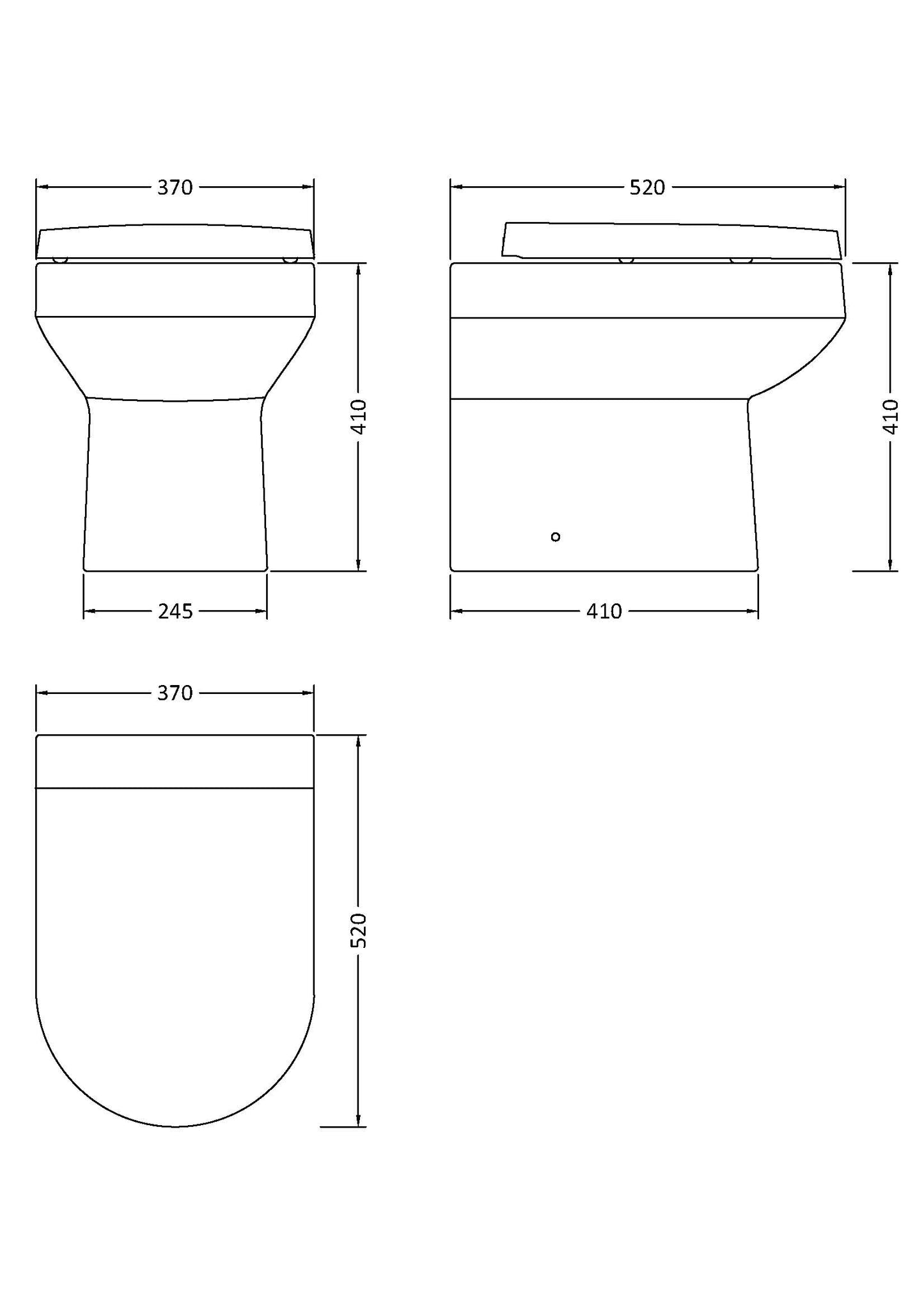 Hudson Reed Harmony Back to Wall Pan & Soft Close Seat