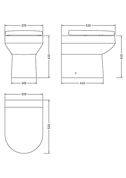 Hudson Reed Harmony Back to Wall Pan & Soft Close Seat