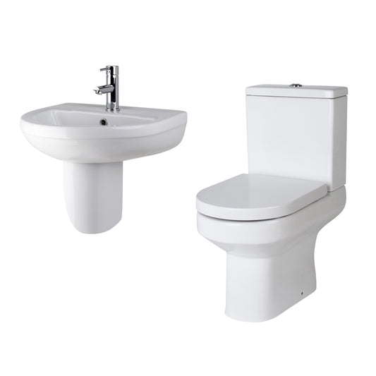 Nuie Harmony Toilet & 1TH Basin Semi Pedestal