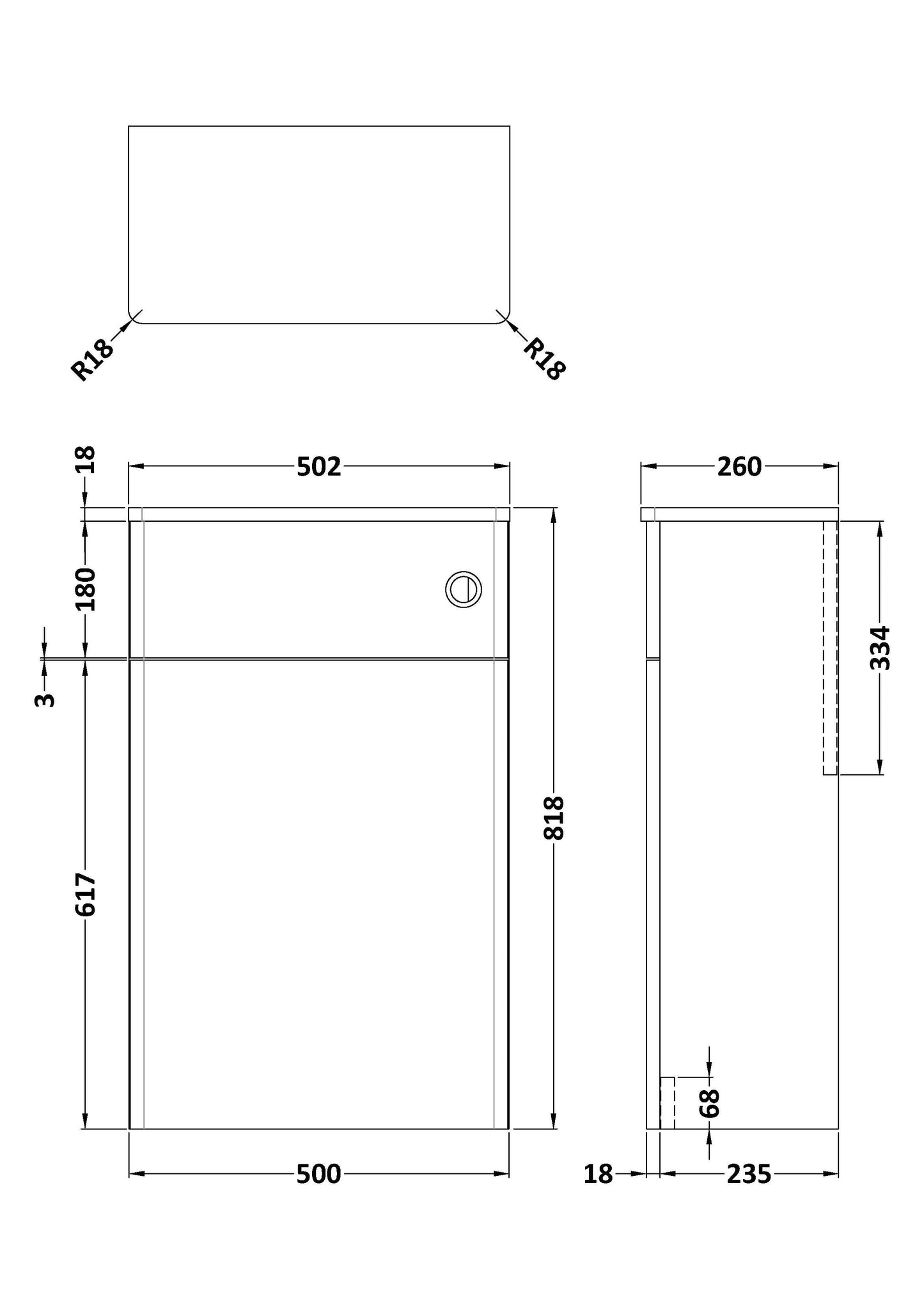 Nuie Classique 500mm WC Unit