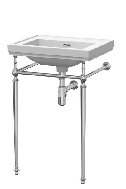 Nuie Carlton 500mm Basin With Traditional Stand