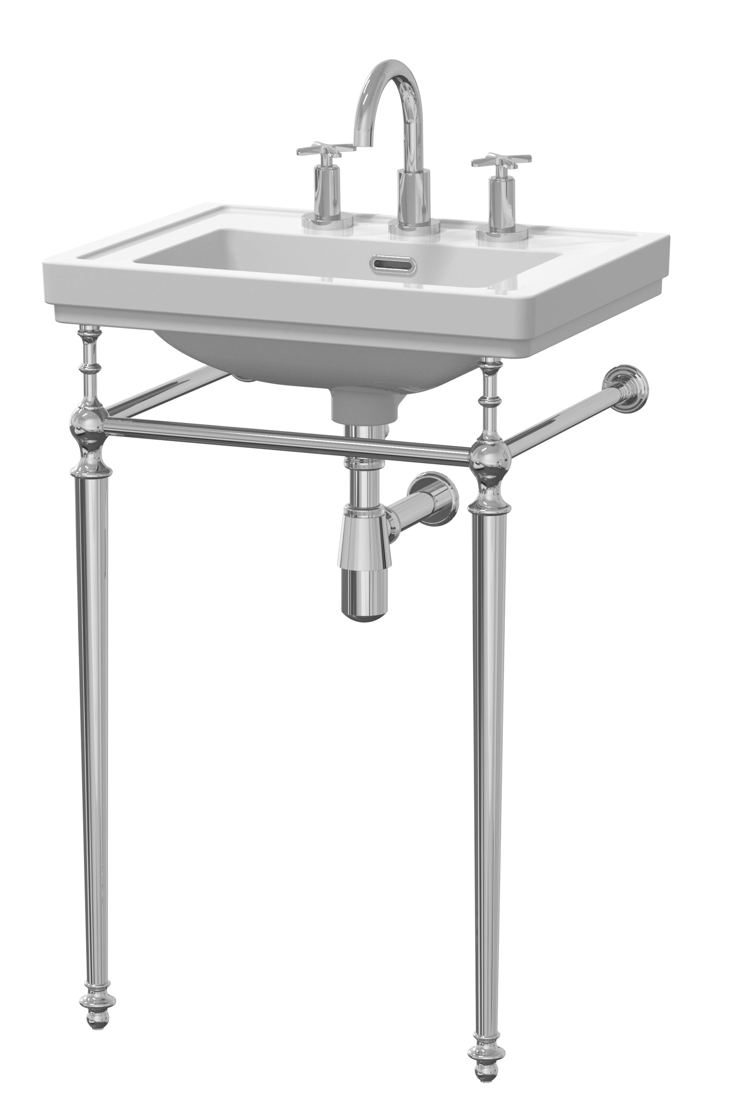 Nuie Carlton 500mm Basin With Traditional Stand