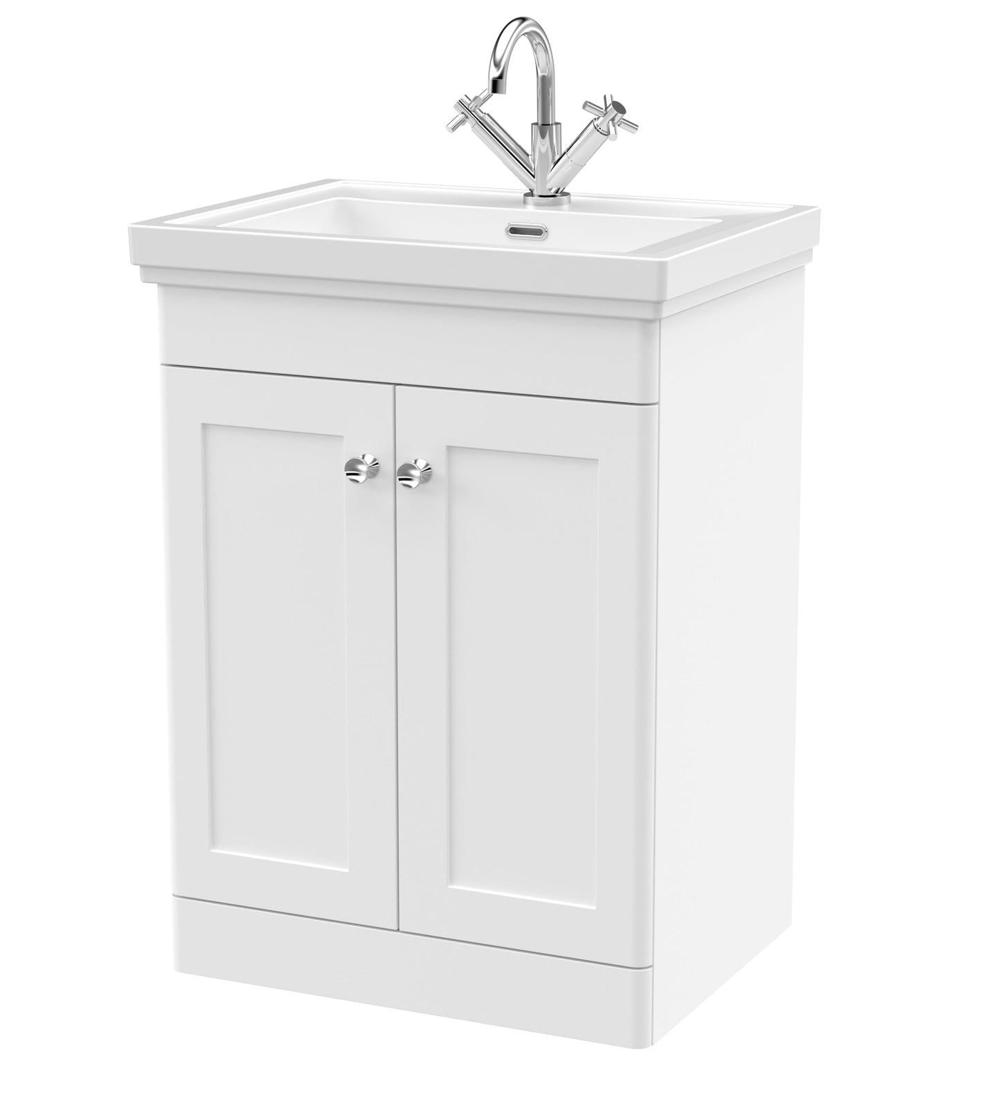 Nuie Classique 600mm Floor Standing 2 Door Vanity & Basin