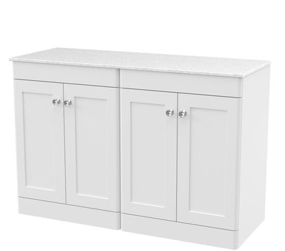 Nuie Classique 1200mm Floor Standing 4-Door Vanity with Marble Top