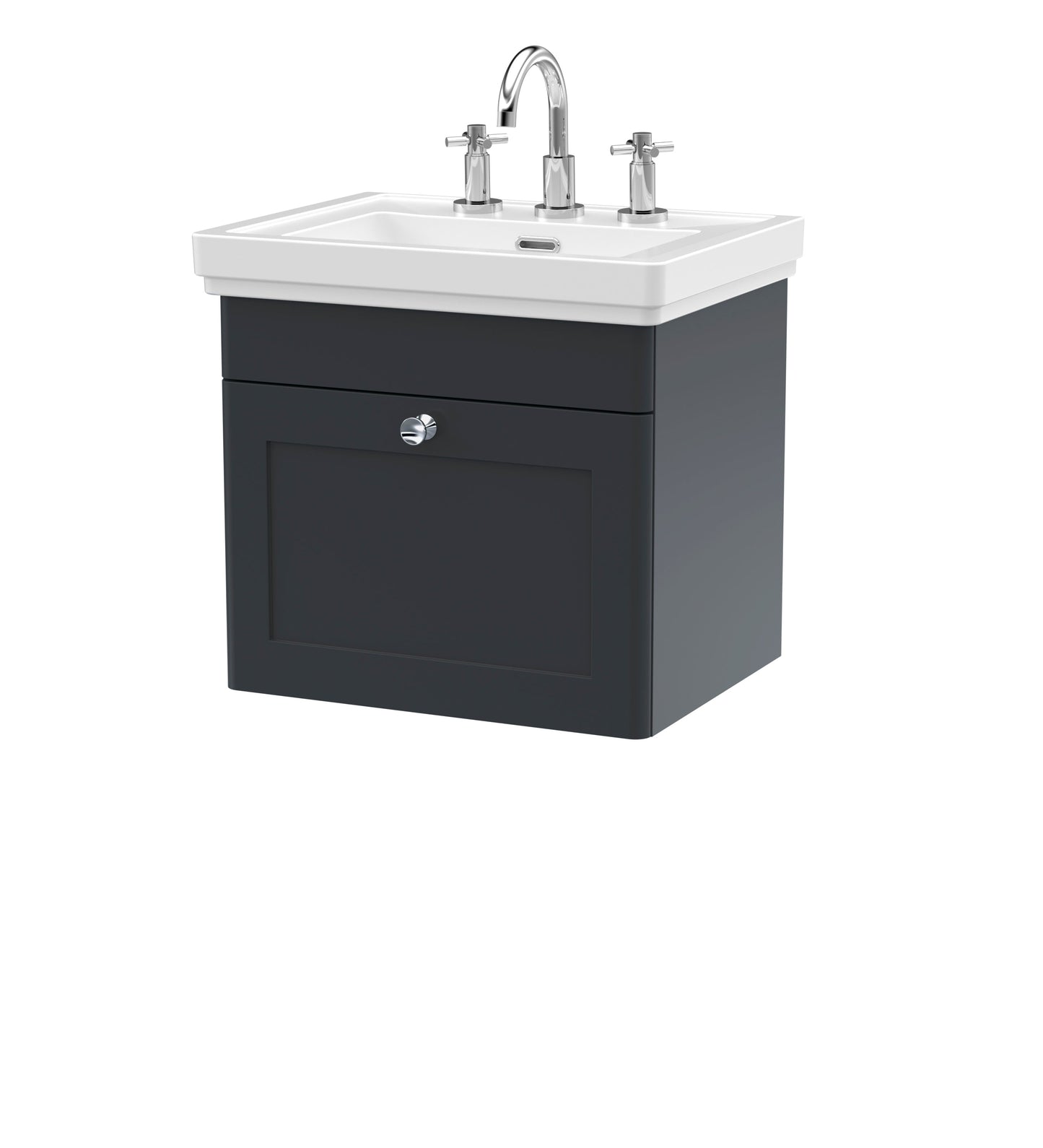 Nuie Classique 500mm Wall Hung 1 Drawer Vanity & Basin