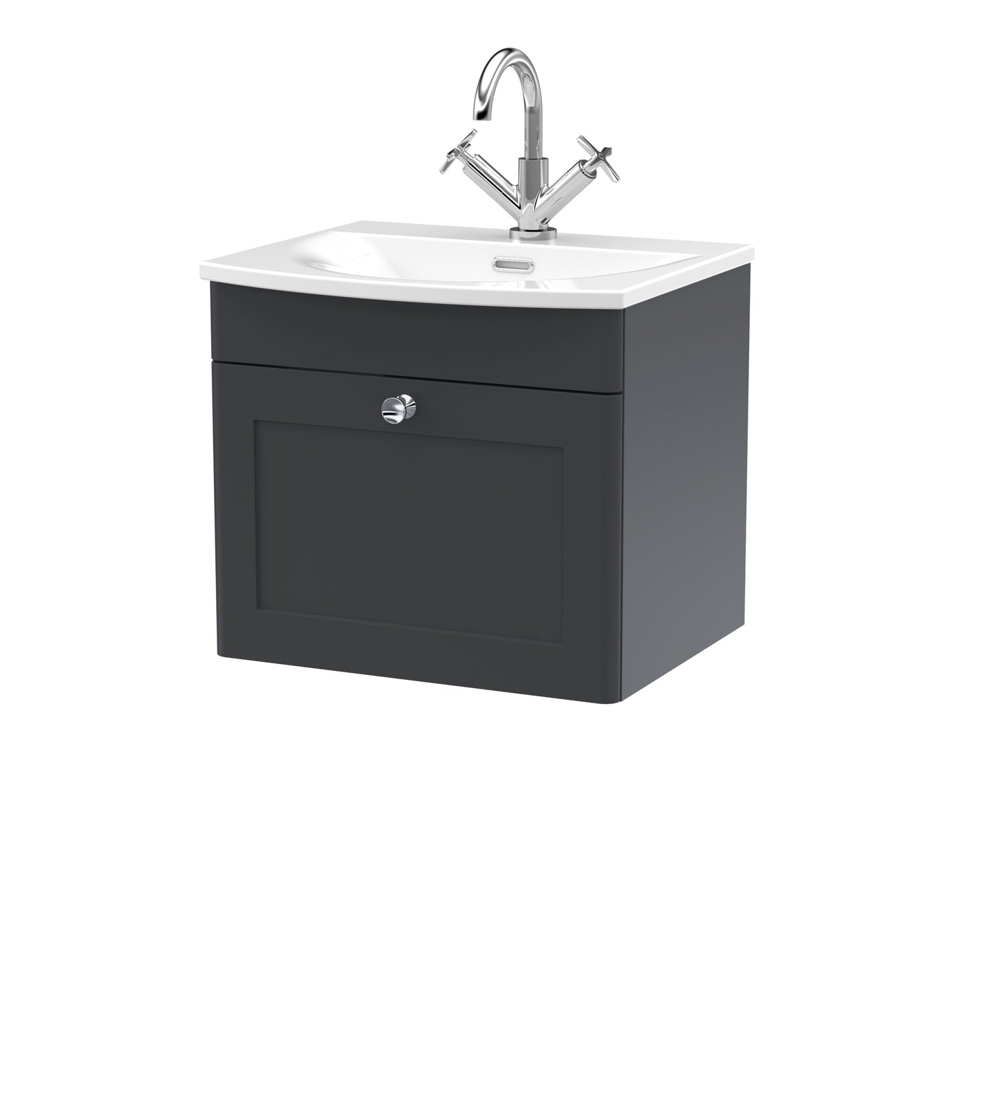 Nuie Classique 500mm Wall Hung 1 Drawer Vanity & Basin