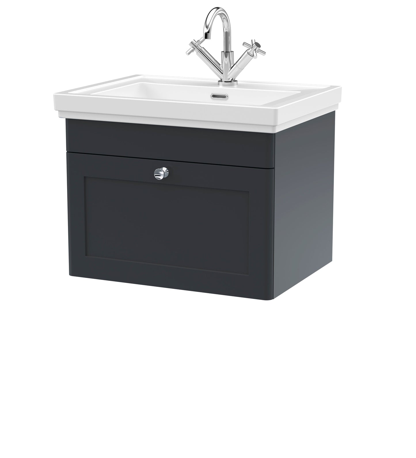 Nuie Classique 600mm Wall Hung 1 Drawer Vanity & Basin