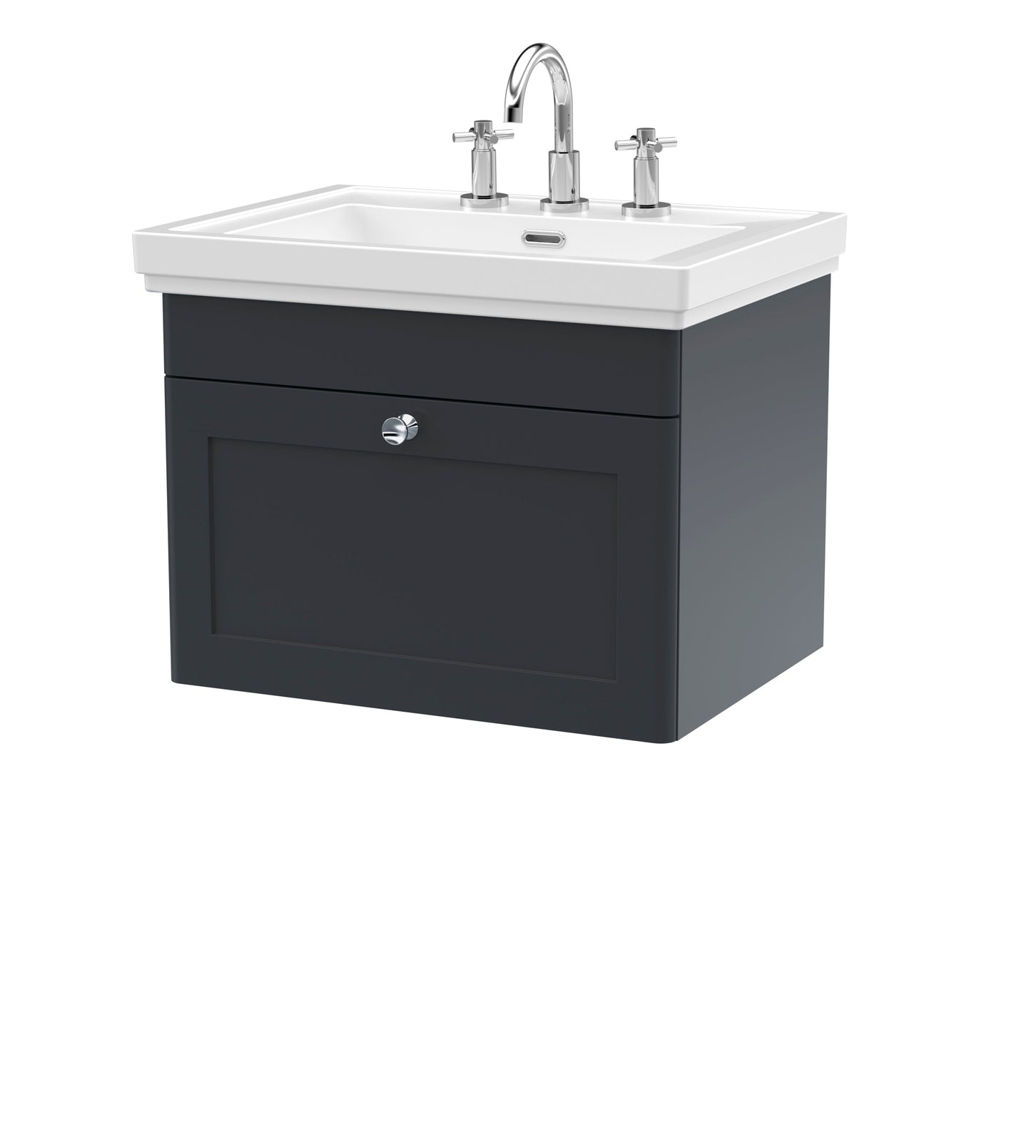 Nuie Classique 600mm Wall Hung 1 Drawer Vanity & Basin