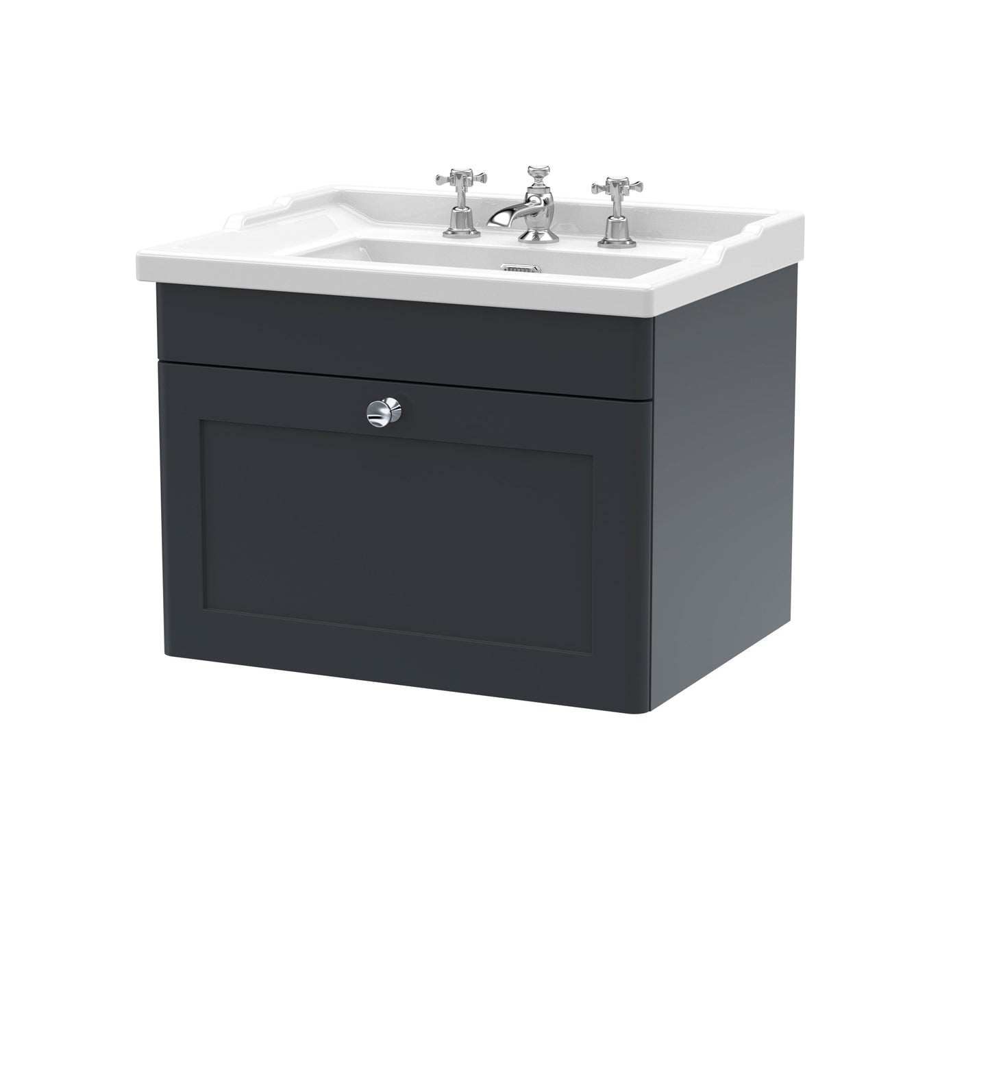 Nuie Classique 600mm Wall Hung 1 Drawer Vanity & Basin