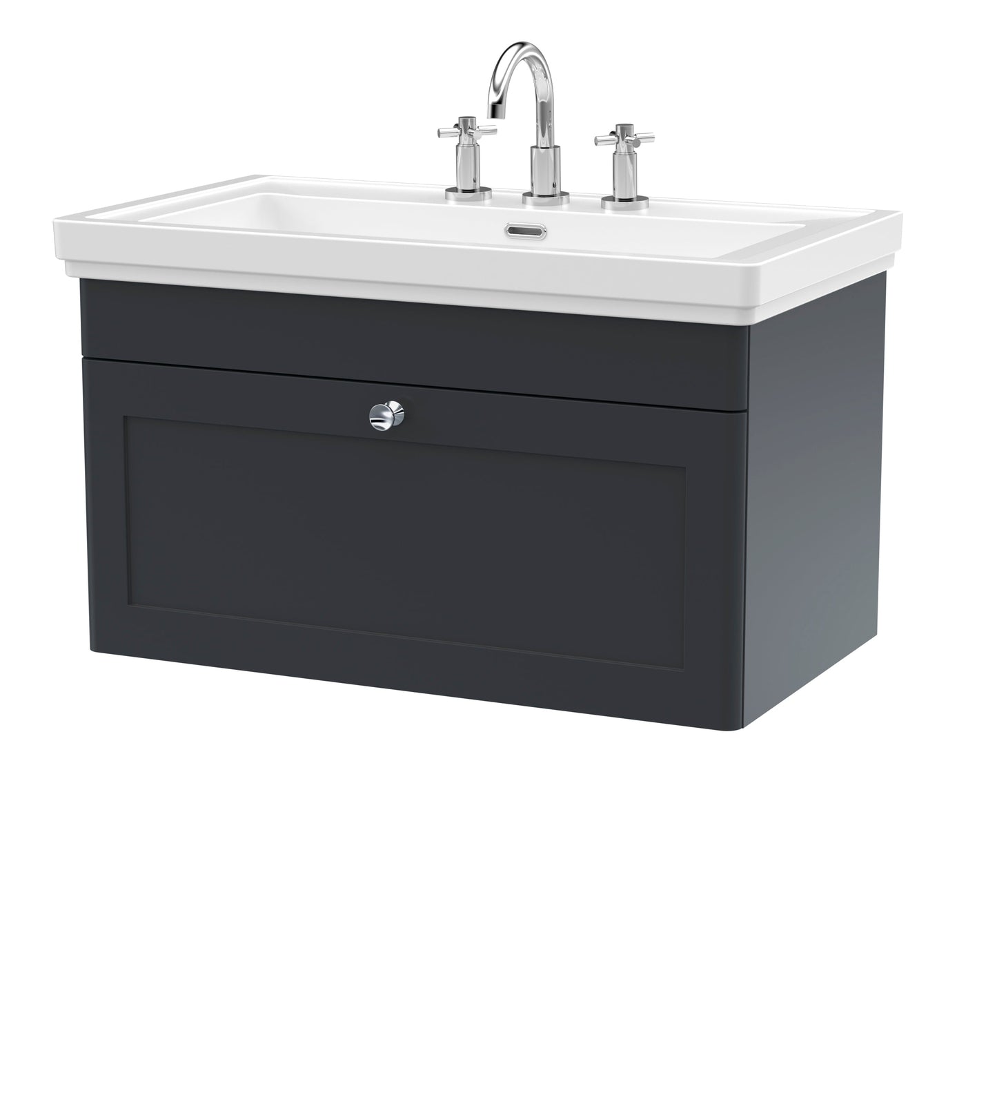 Nuie Classique 800mm Wall Hung 1 Drawer Vanity & Basin