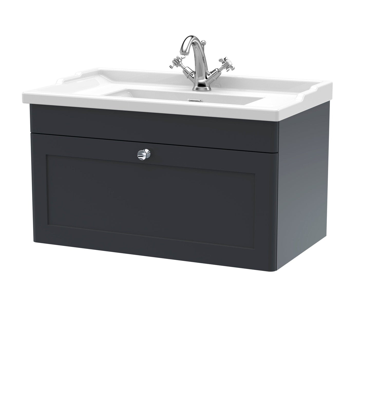 Nuie Classique 800mm Wall Hung 1 Drawer Vanity & Basin