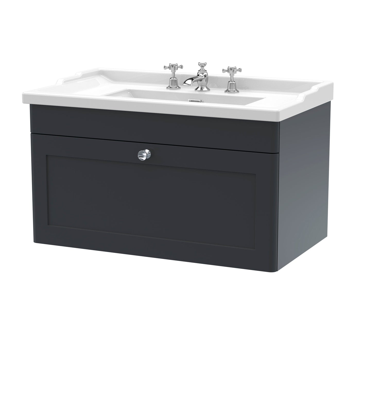 Nuie Classique 800mm Wall Hung 1 Drawer Vanity & Basin