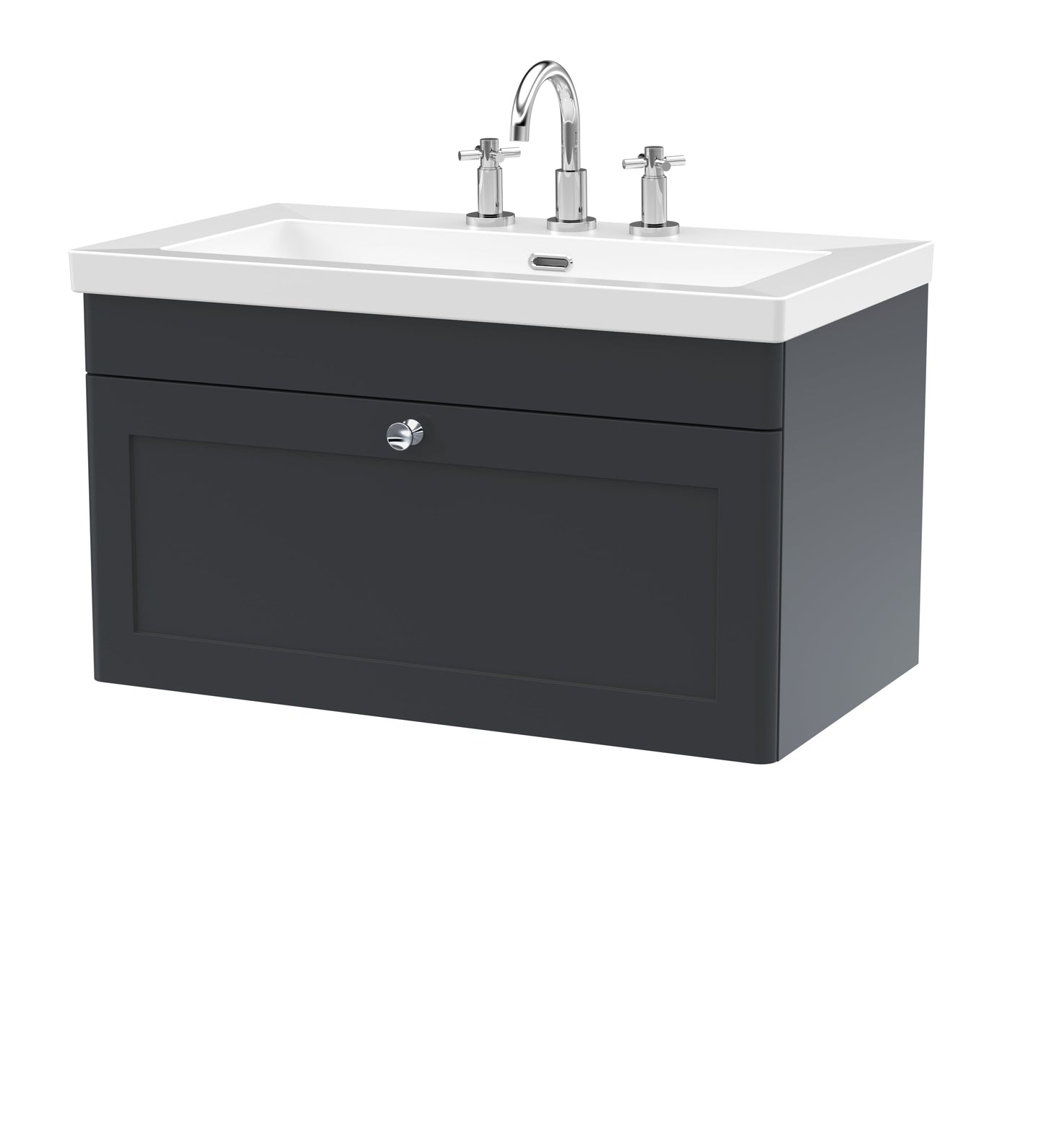 Nuie Classique 800mm Wall Hung 2-Door Vanity with Basin