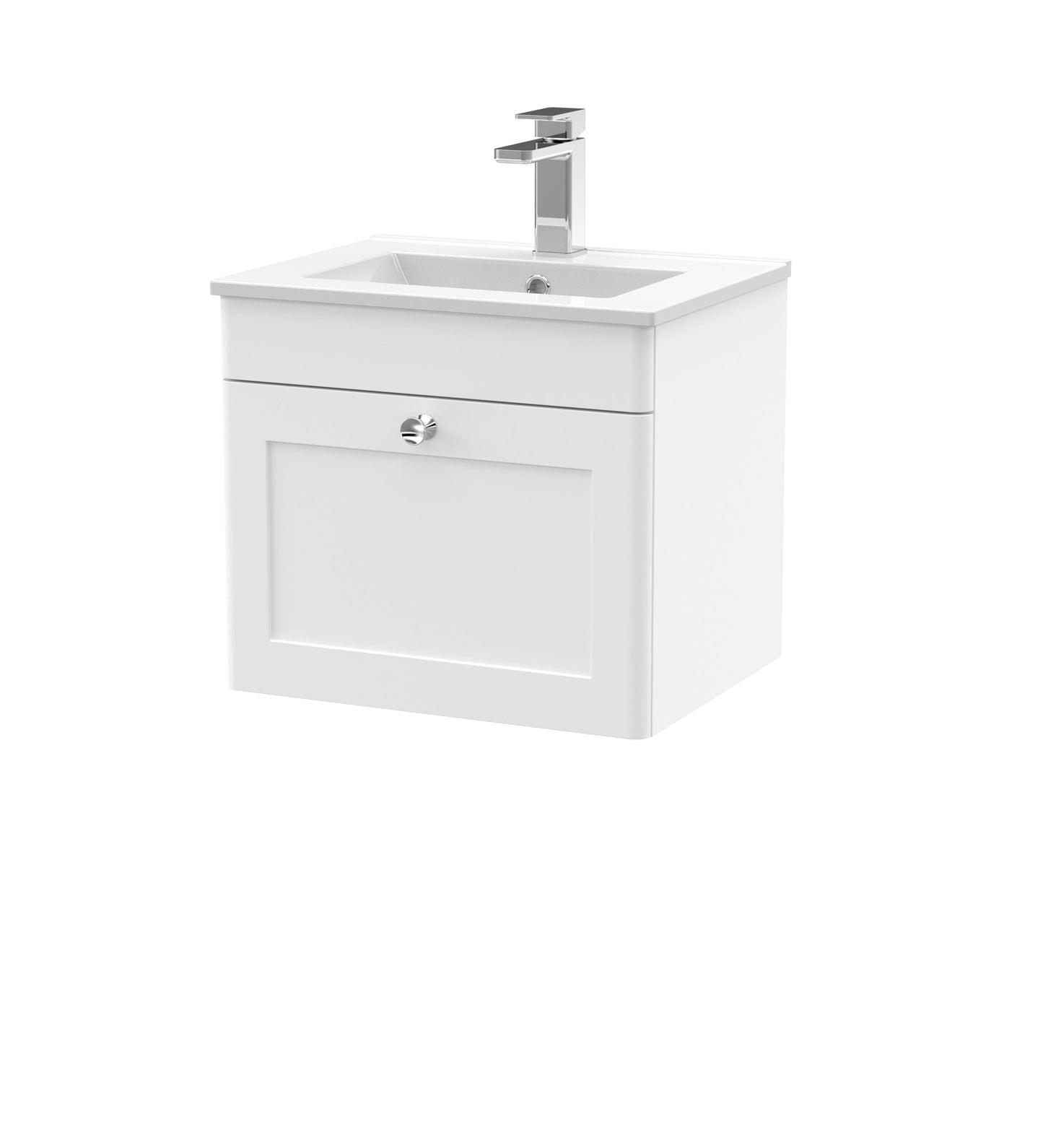 Nuie Classique 500mm Wall Hung 1 Drawer Vanity & Basin