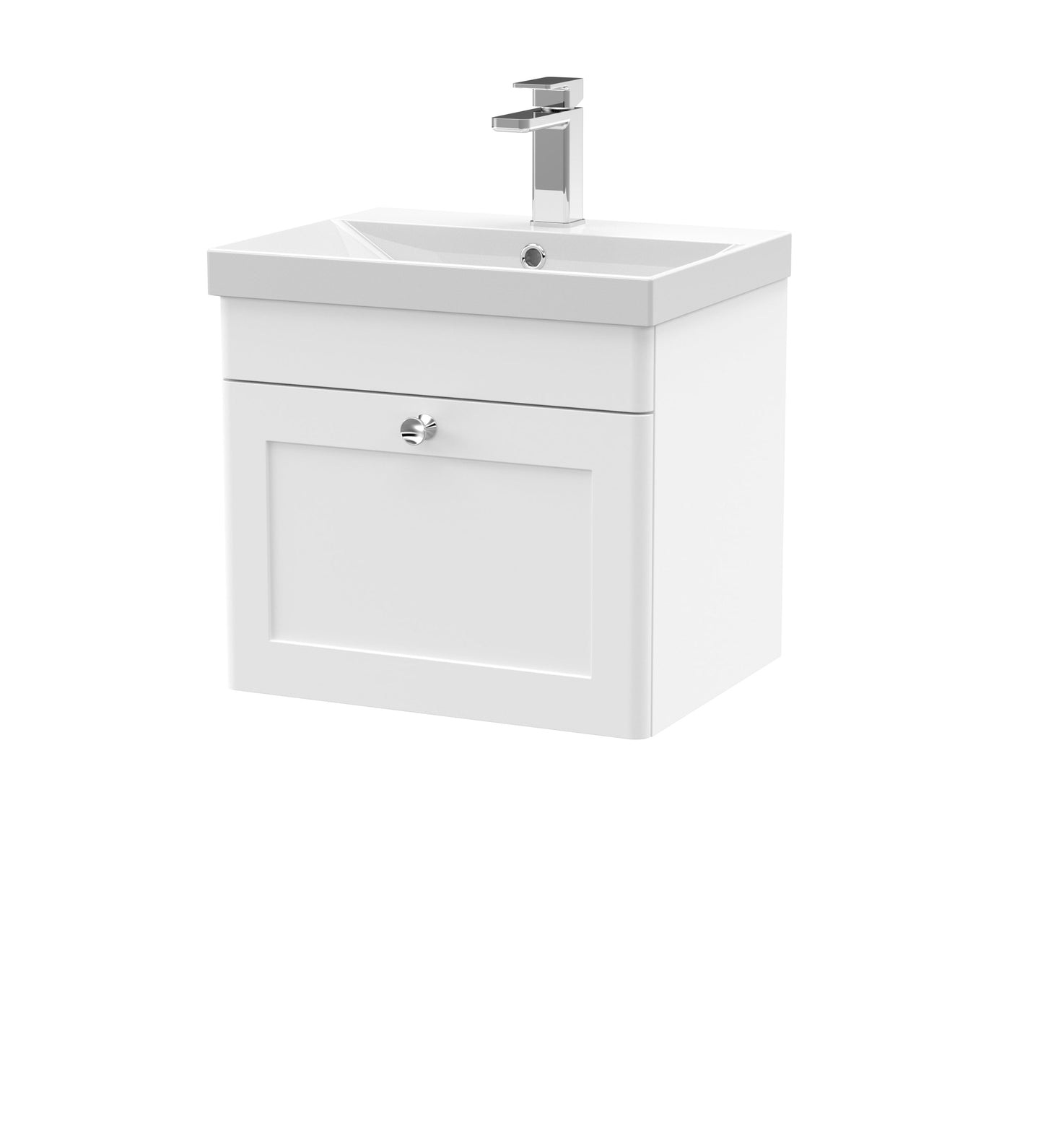 Nuie Classique 500mm Wall Hung 1 Drawer Vanity & Basin