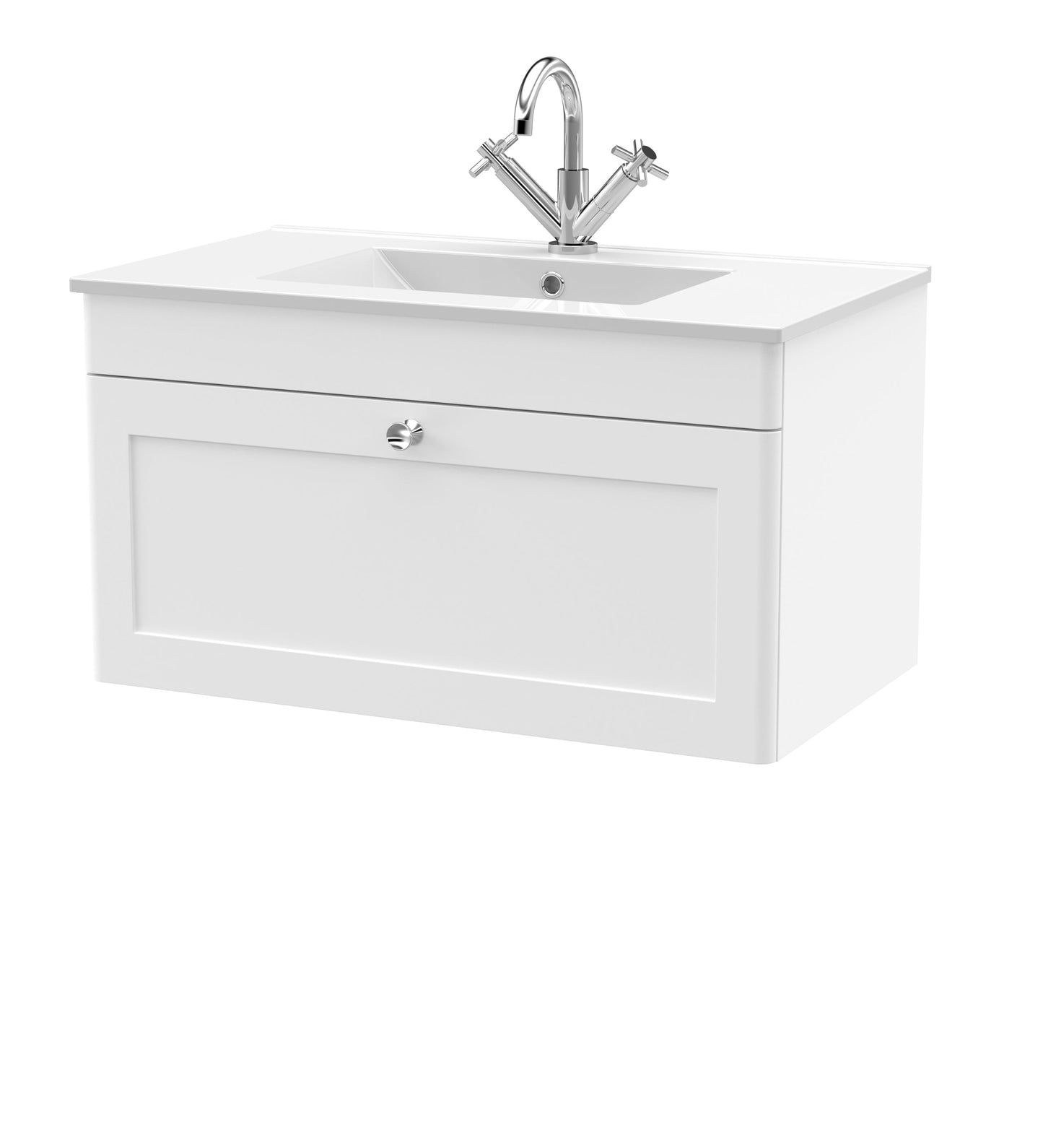 Nuie Classique 800mm Wall Hung 2-Door Vanity with Basin