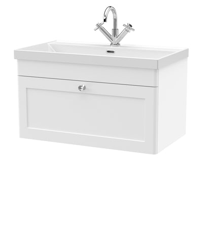 Nuie Classique 800mm Wall Hung 2-Door Vanity with Basin