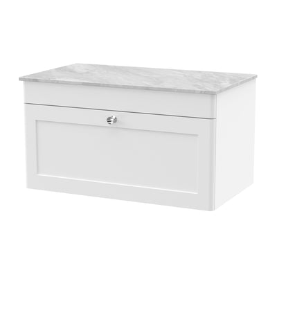 Nuie Classique 800mm Wall Hung 2-Door Vanity with Marble Top