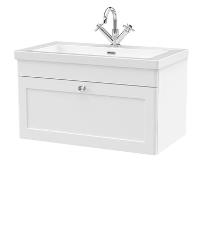 Nuie Classique 800mm Wall Hung 2-Door Vanity with Basin