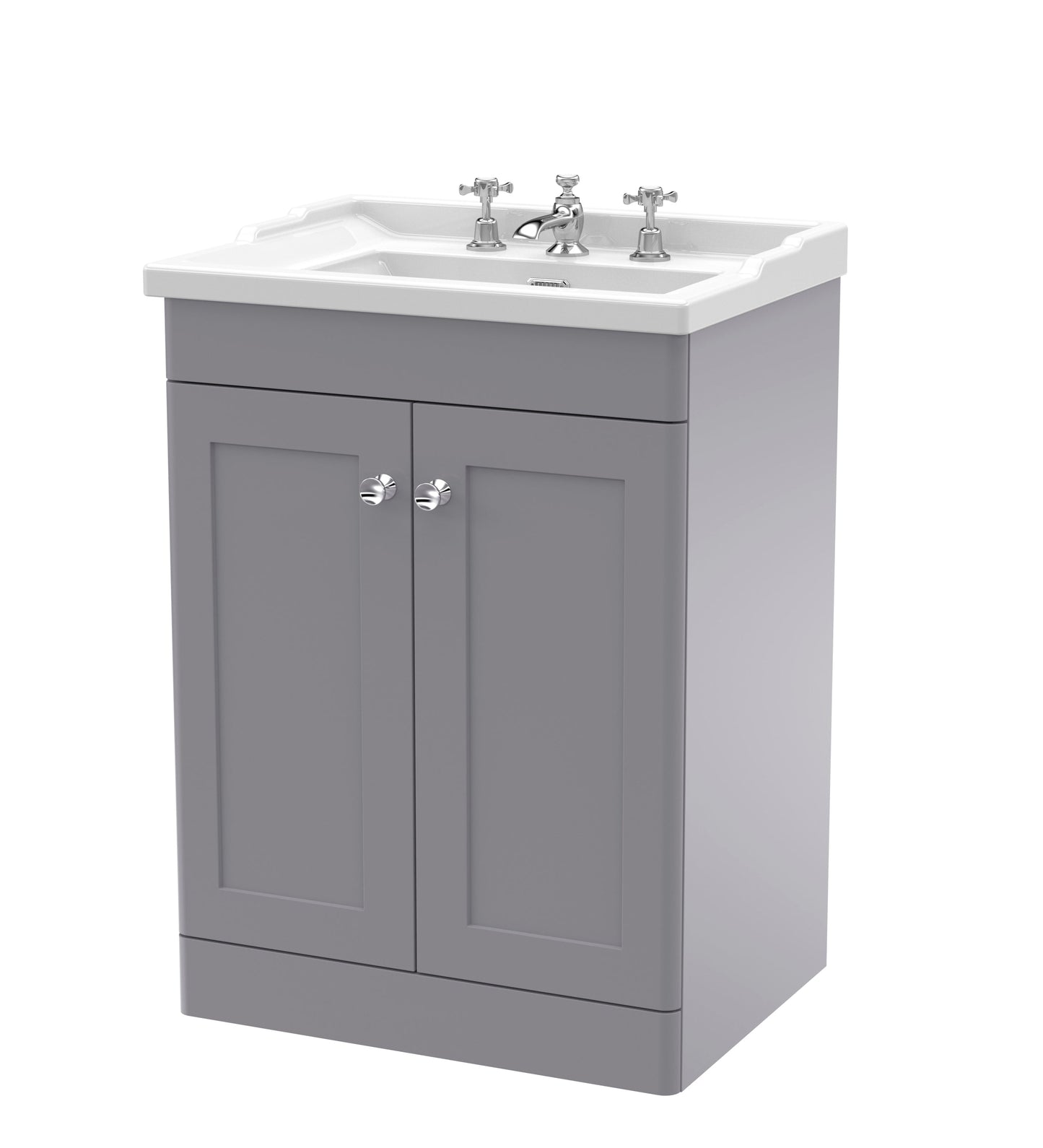 Nuie Classique 600mm Floor Standing 2 Door Vanity & Basin