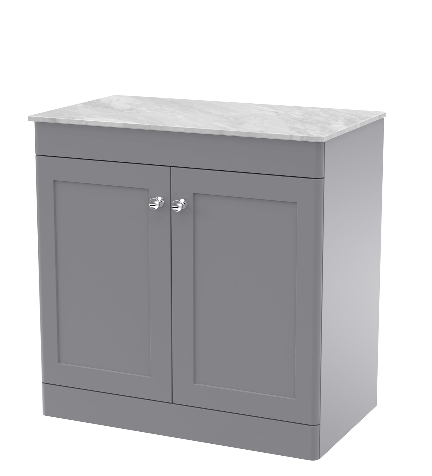 Nuie Classique 800mm Floor Standing 2-Door Vanity with Marble Top