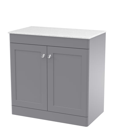 Nuie Classique 800mm Floor Standing 2-Door Vanity with Marble Top