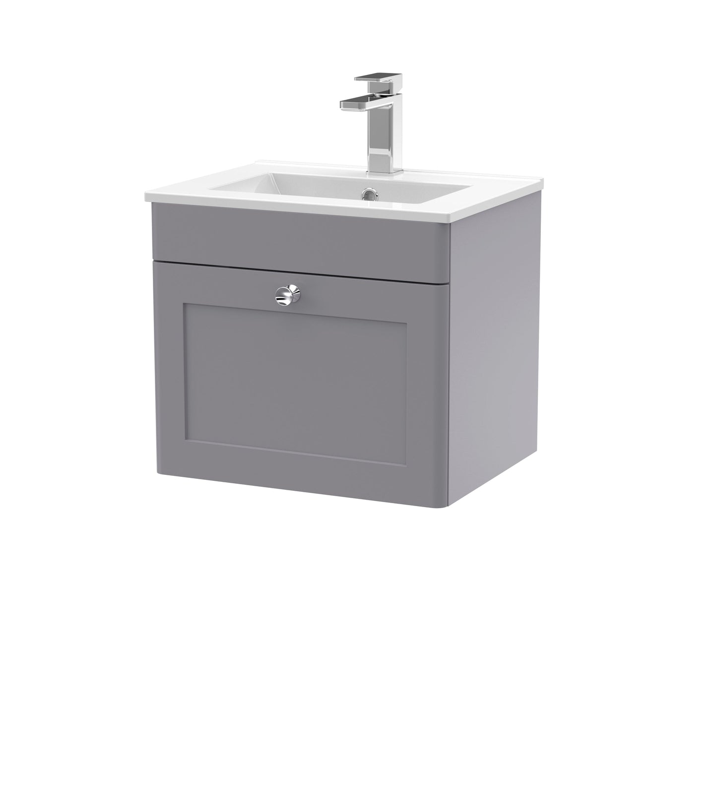 Nuie Classique 500mm Wall Hung 1 Drawer Vanity & Basin