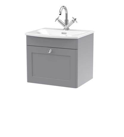 Nuie Classique 500mm Wall Hung 1 Drawer Vanity & Basin