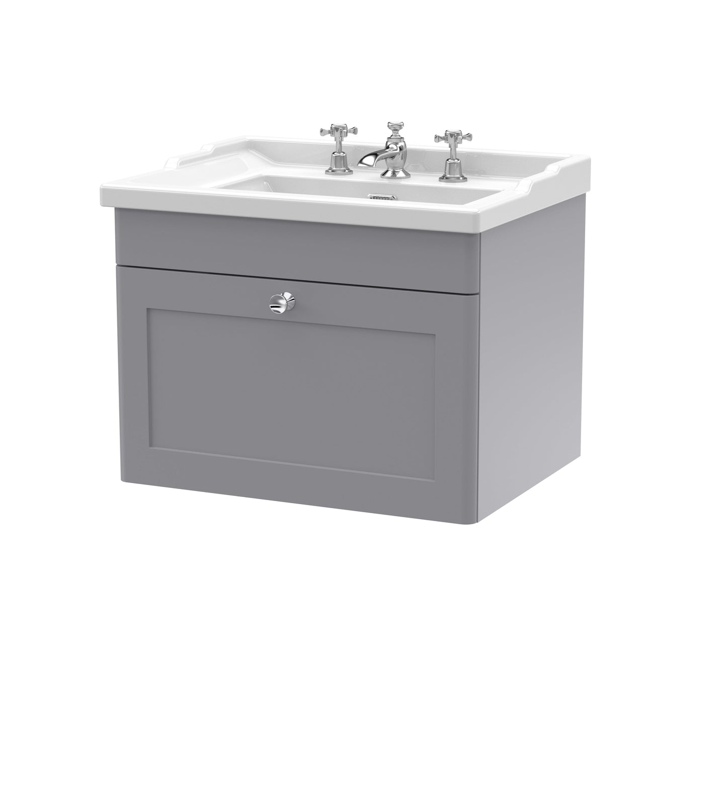 Nuie Classique 600mm Wall Hung 1 Drawer Vanity & Basin