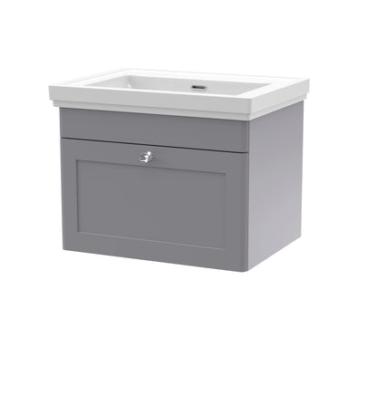 Nuie Classique 600mm Wall Hung 1 Drawer Vanity & Basin