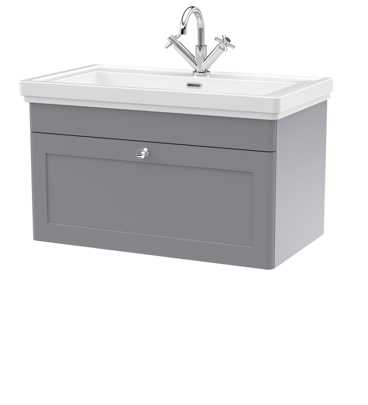 Nuie Classique 800mm Wall Hung 1 Drawer Vanity & Basin