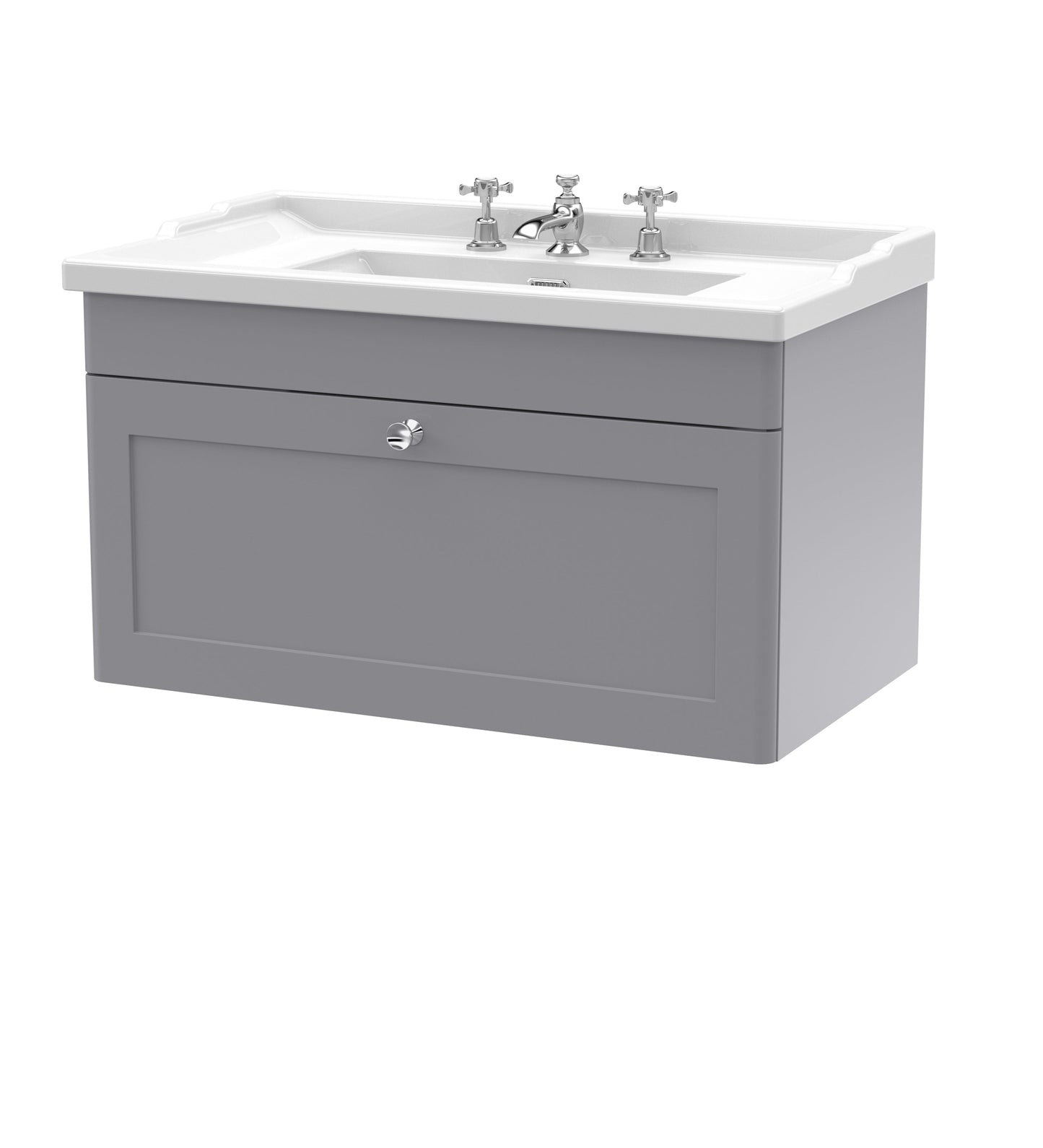 Nuie Classique 800mm Wall Hung 1 Drawer Vanity & Basin