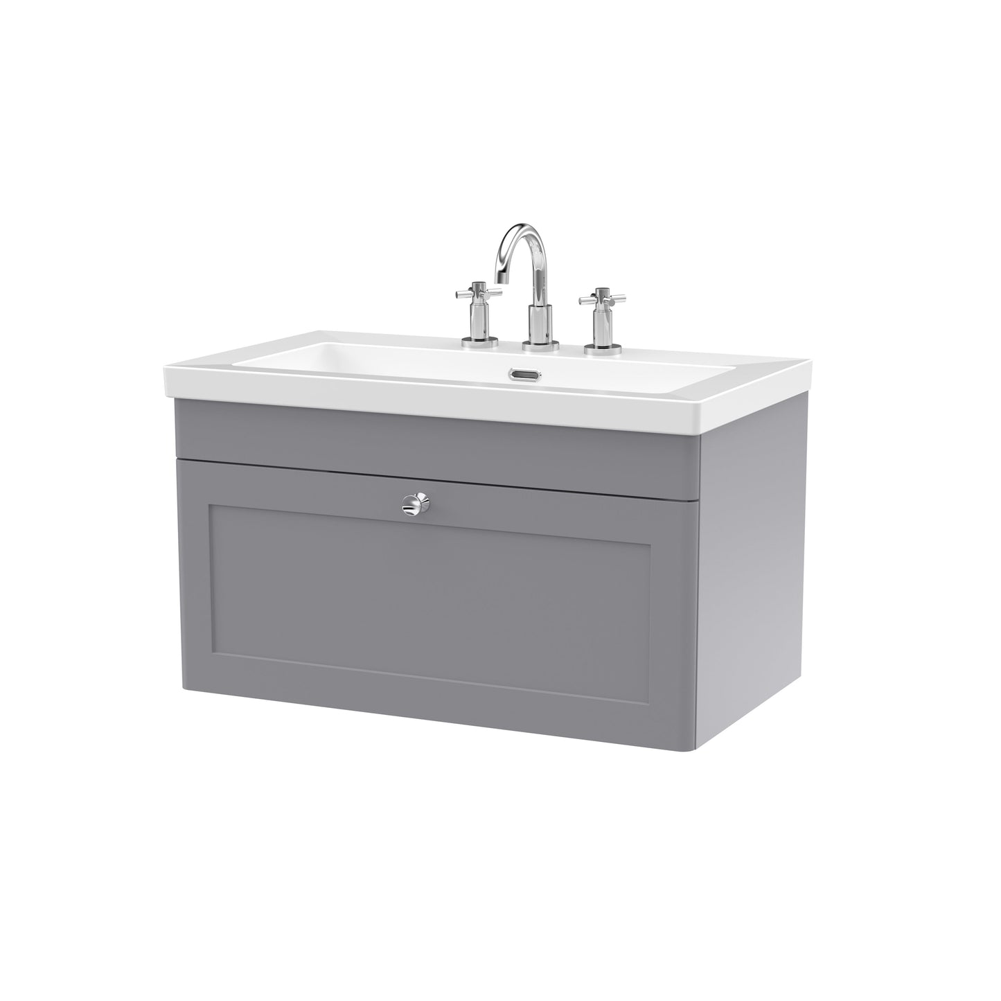 Nuie Classique 800mm Wall Hung 2-Door Vanity with Basin