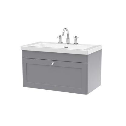 Nuie Classique 800mm Wall Hung 2-Door Vanity with Basin