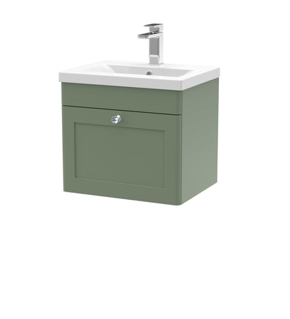 Nuie Classique 500mm Wall Hung 1 Drawer Vanity & Basin