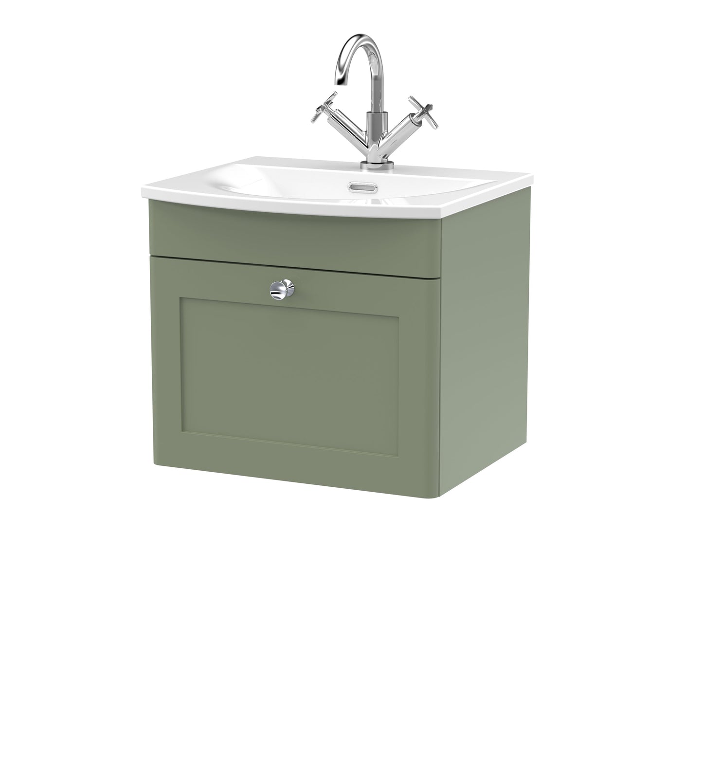 Nuie Classique 500mm Wall Hung 1 Drawer Vanity & Basin