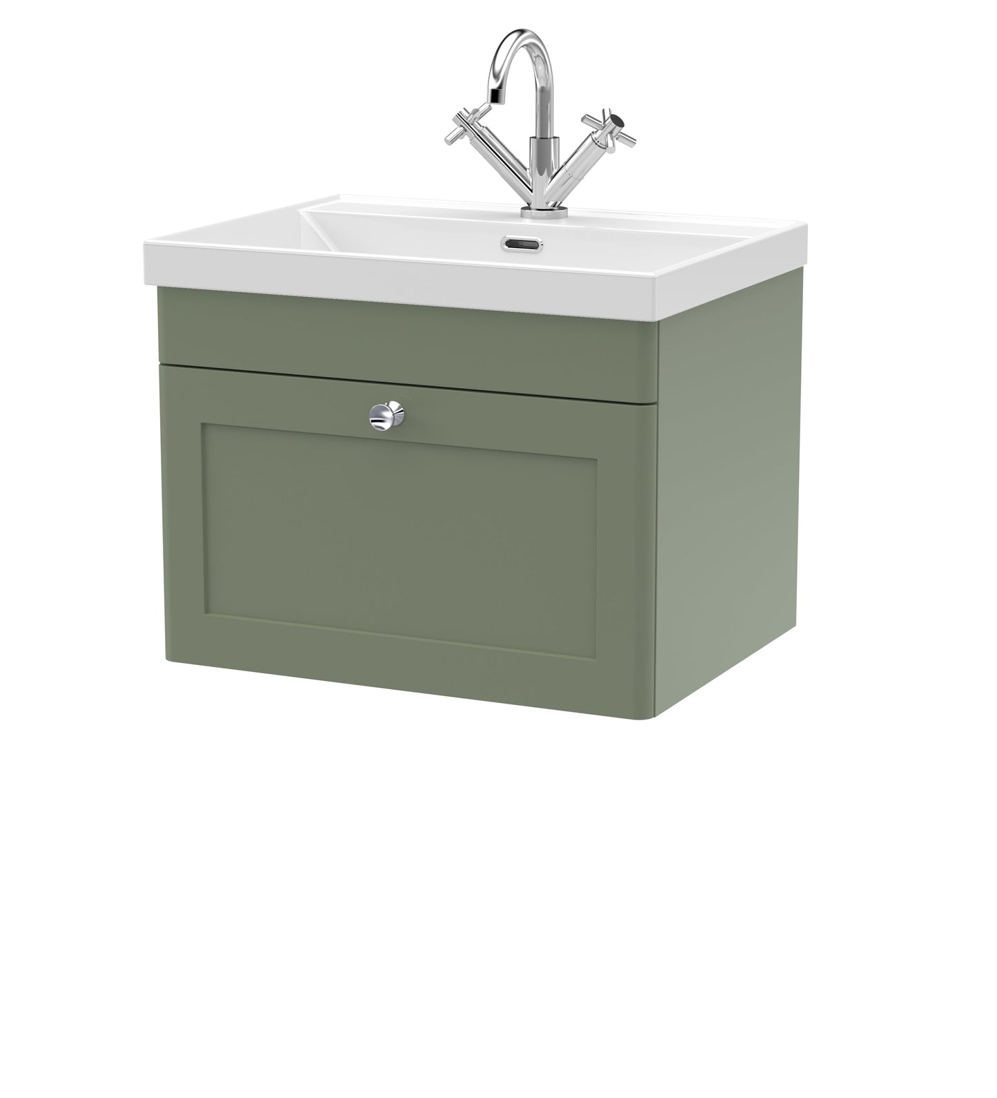 Nuie Classique 600mm Wall Hung 1-Drawer Vanity with Basin