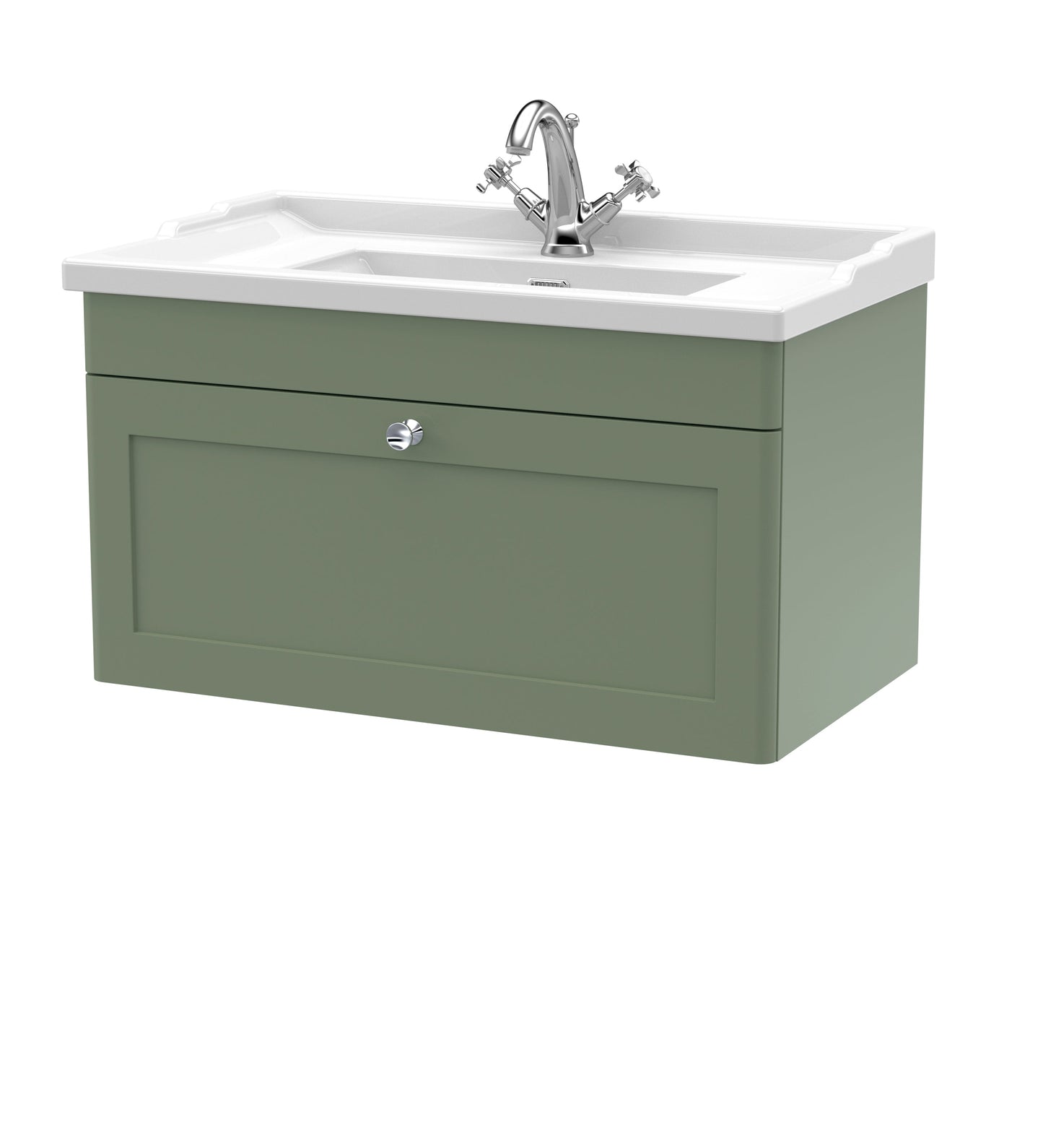 Nuie Classique 800mm Wall Hung 1 Drawer Vanity & Basin