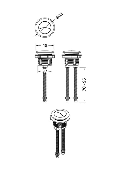 Hudson Reed Cistern Push Button