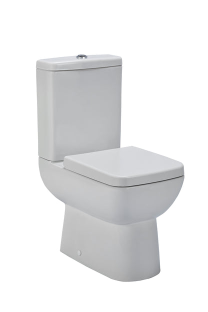 Nuie Ambrose Compact Semi Flush to Wall Toilet, Cistern & Seat