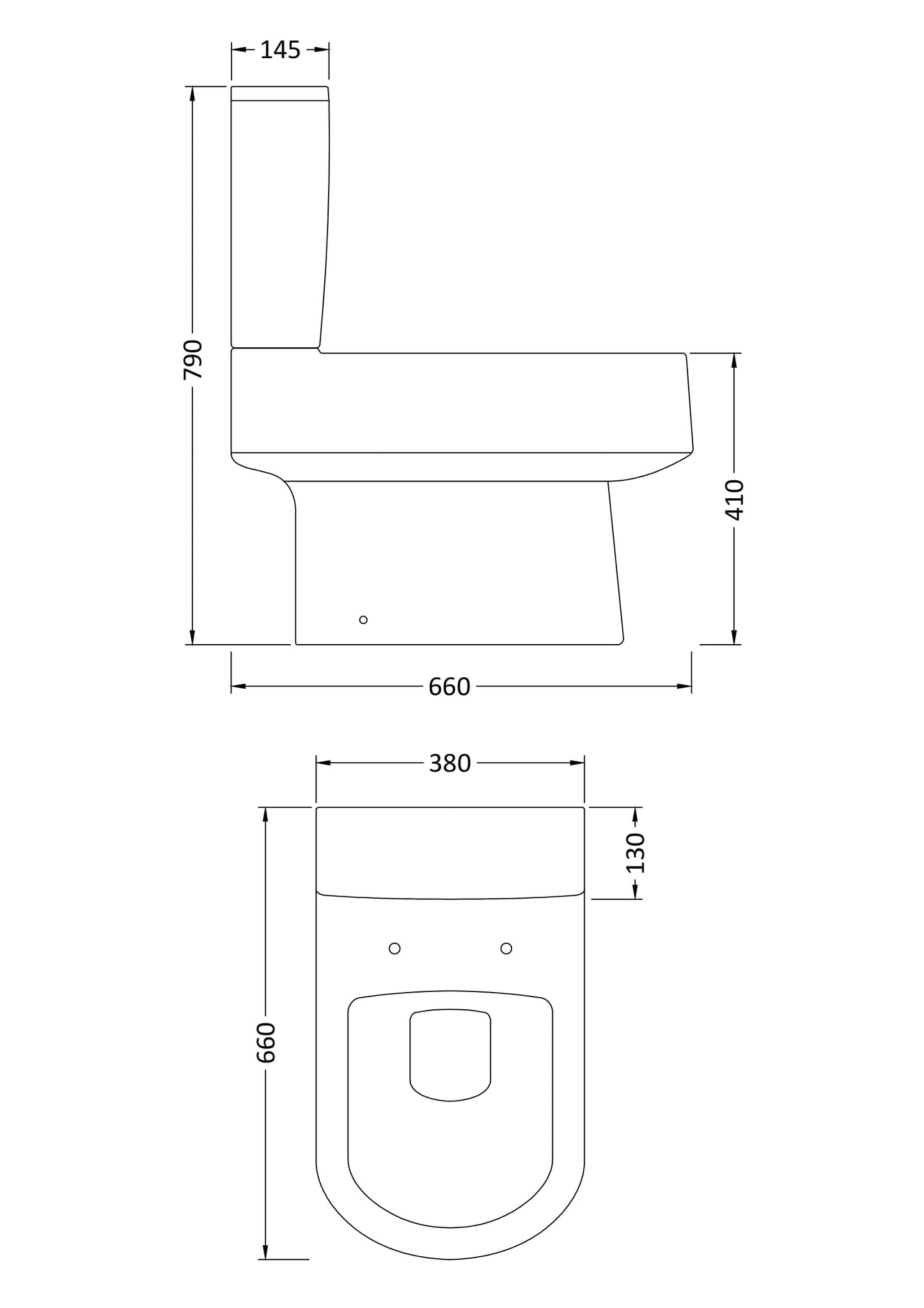 Nuie Ambrose Semi Flush to Wall Toilet & Cistern