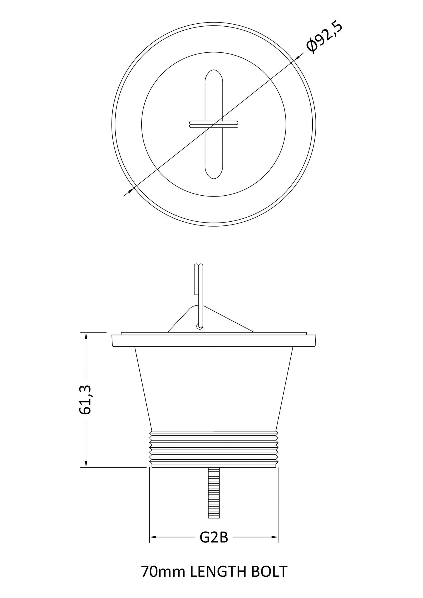 Nuie Cleaner Sink Waste & Plug