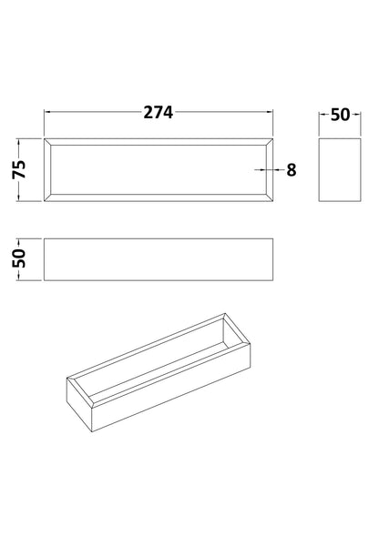 Nuie Straight Bamboo Drawer Organiser