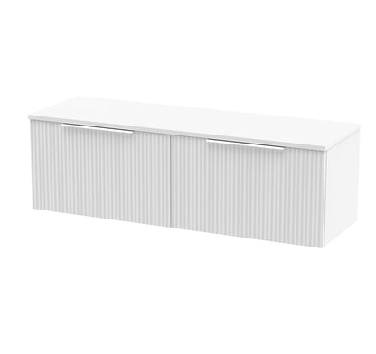 Hudson Reed Fluted Wall Hung 2 Drawer Vanity & Worktop