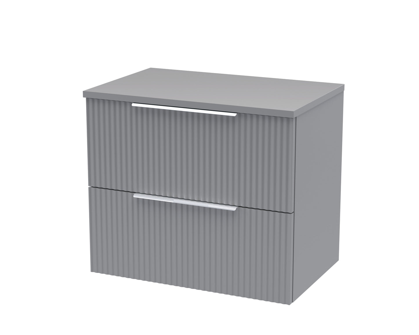 Hudson Reed Fluted Wall Hung 2 Drawer Vanity & Worktop