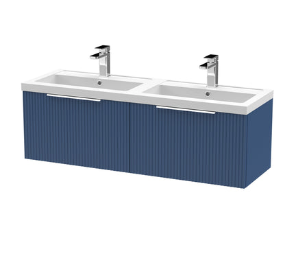 Hudson Reed Fluted 500mm Wall Hung 2 Drawer Vanity & Basin